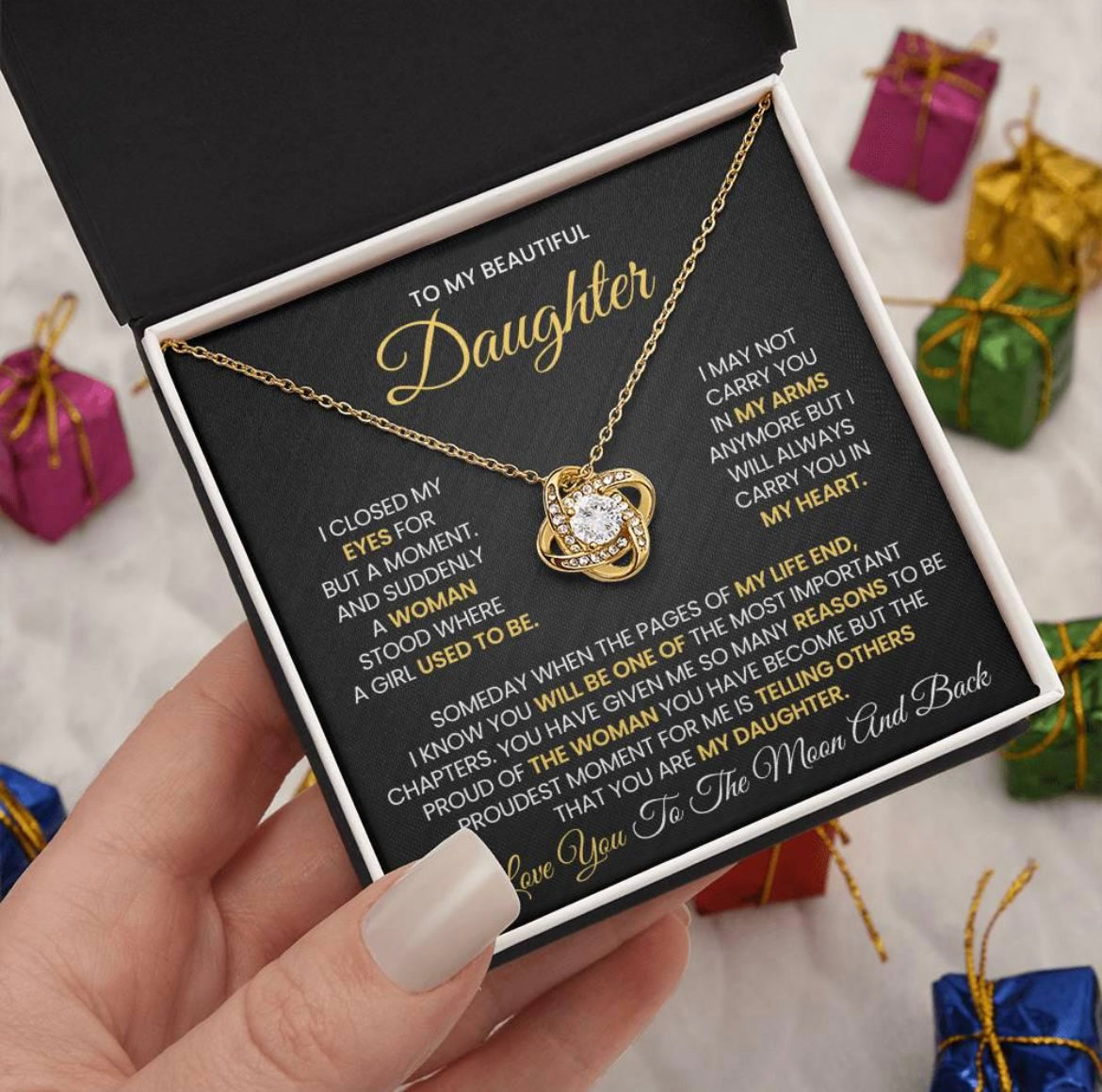 Always Carry You In My Heart - Necklace Gift for Daughter
