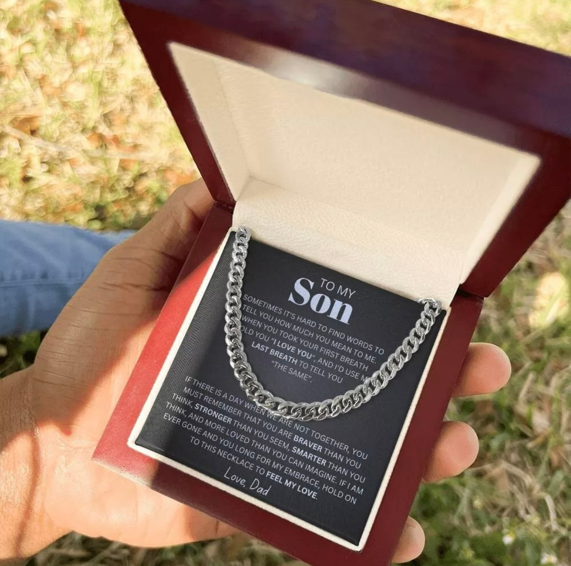 To My Son - Cuban Link Necklace - You Are More Loved Than You Know Gift