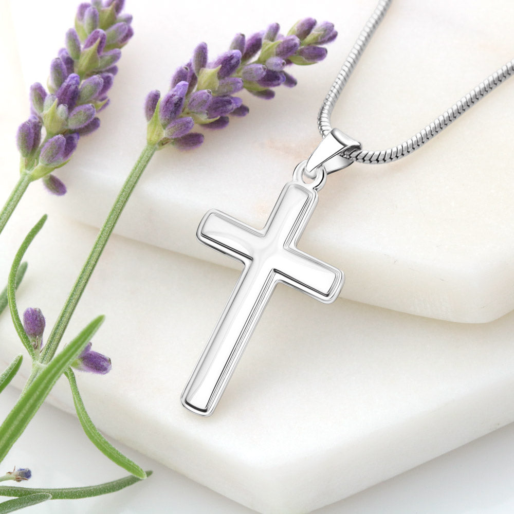 To My Man - Cross Necklace - Love You Forever Message Card Gift
