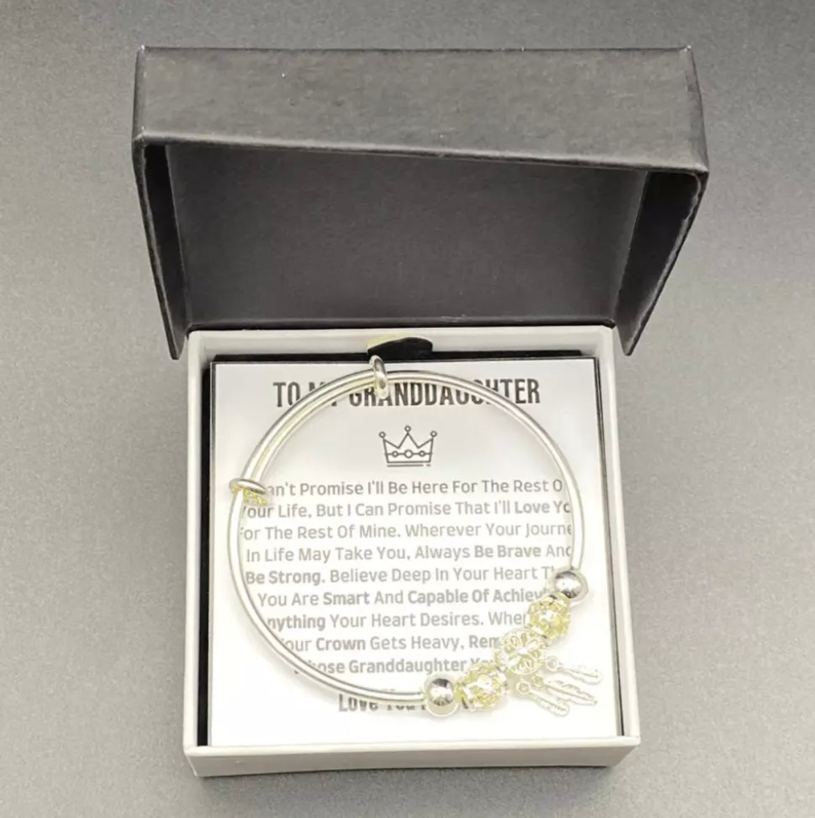 To My Granddaughter- Dreamcatcher Bracelet - Love You Forever Message Card Gift