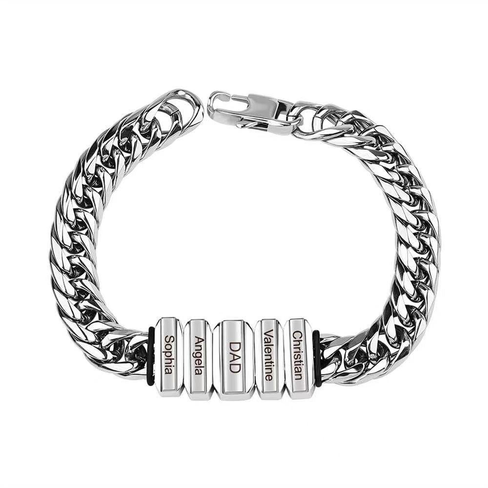To Dad - Family Name Bracelet - Custom Engraving Gift