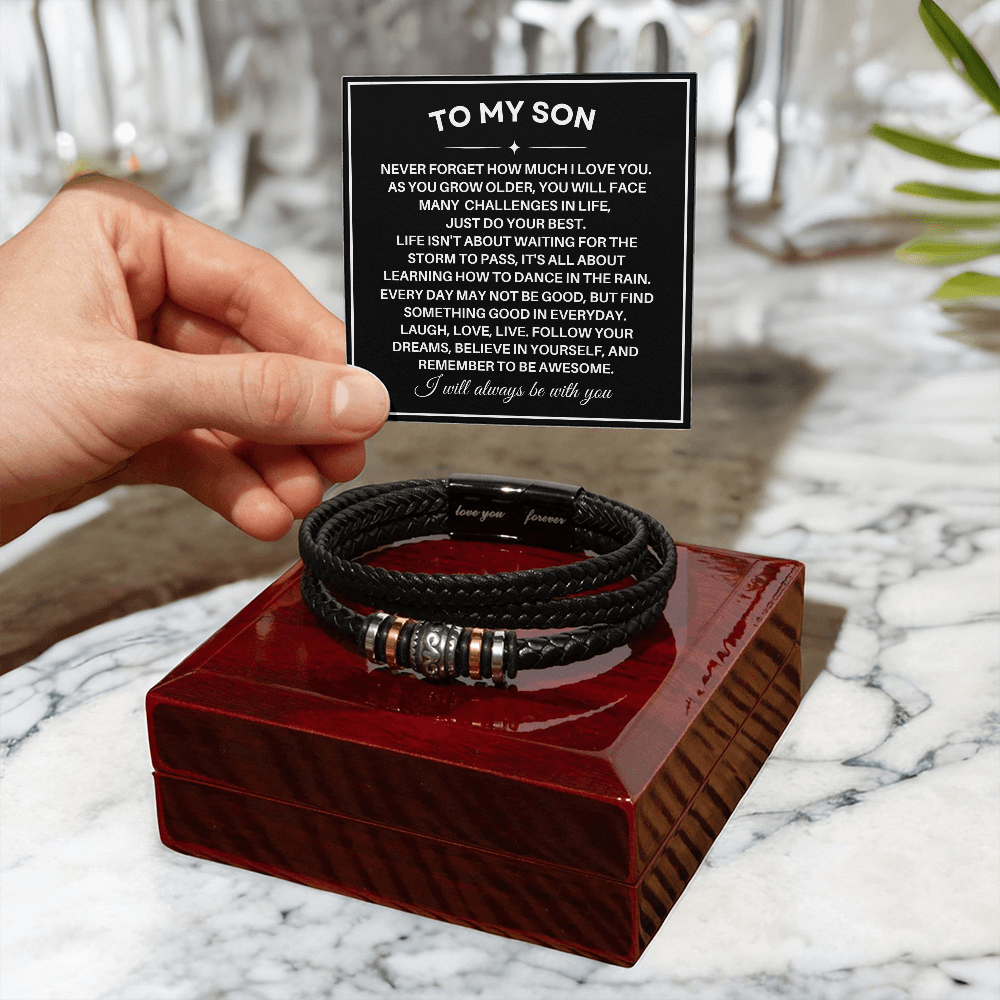 To My Son - Love You Forever Bracelet - Always With You Gift