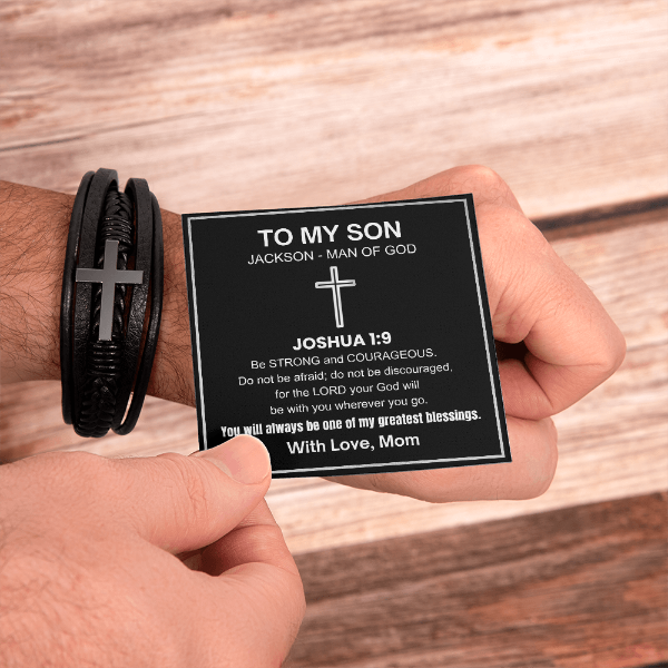 One Of My Greatest Blessings - Cross Bracelet Gift for Son