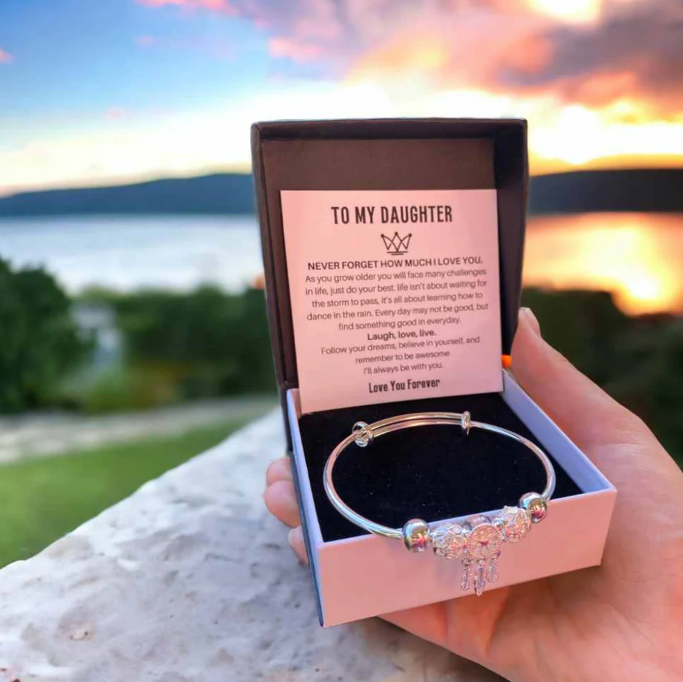 To My Daughter - Dreamcatcher Bracelet - Love You Forever Message Card Gift
