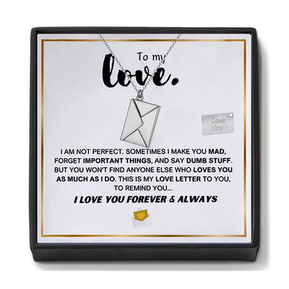 My Love Letter To You - Letter Pendant Necklace Gift for Wife from Husband