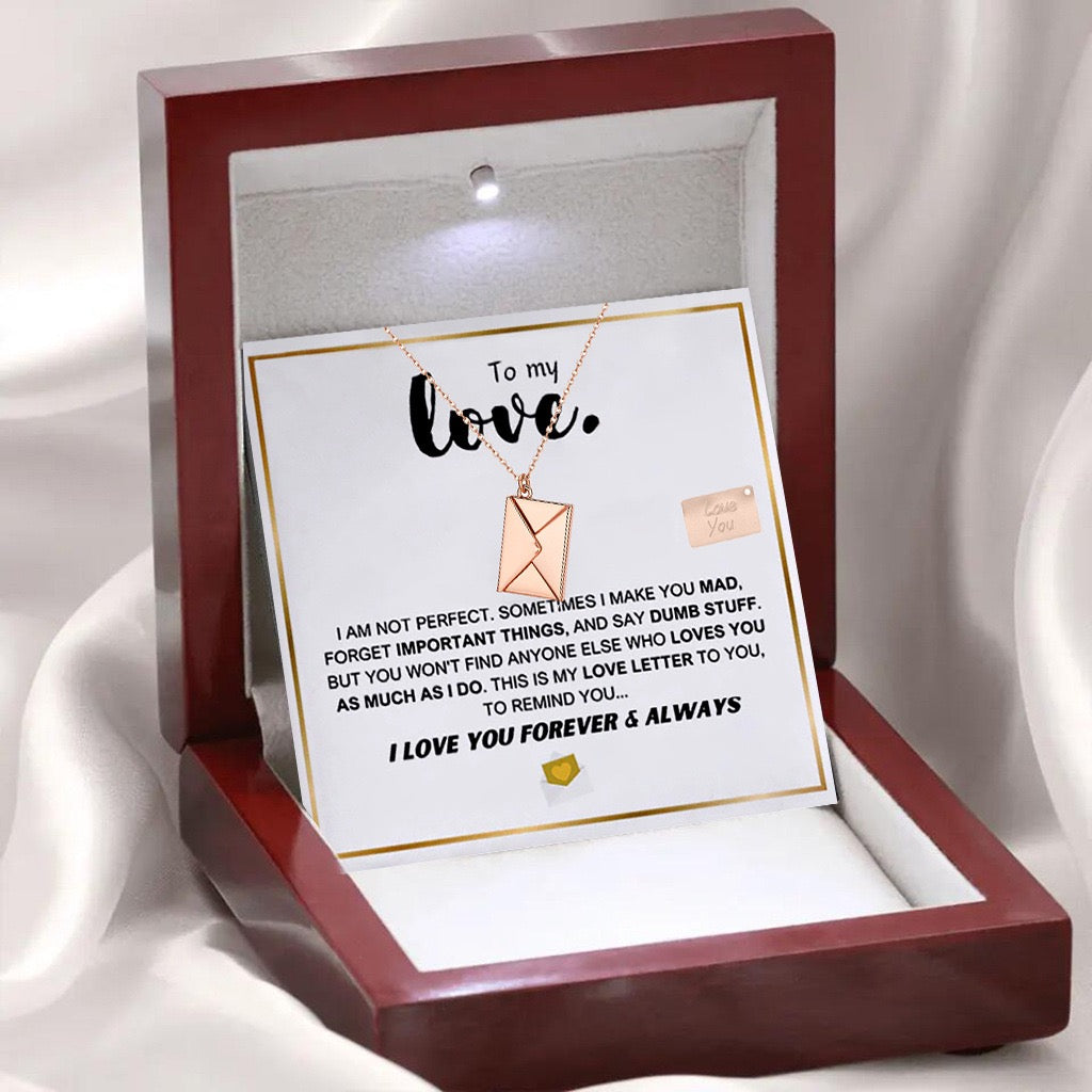 My Love Letter To You - Letter Pendant Necklace Gift for Wife from Husband