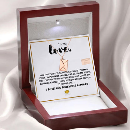My Love Letter To You - Letter Pendant Necklace Gift for Wife from Husband
