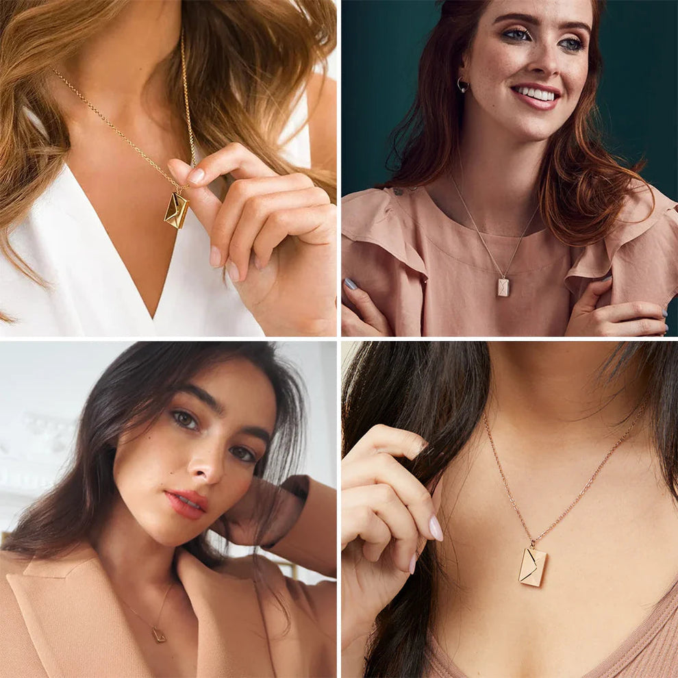 My Love Letter To You - Letter Pendant Necklace Gift for Wife from Husband