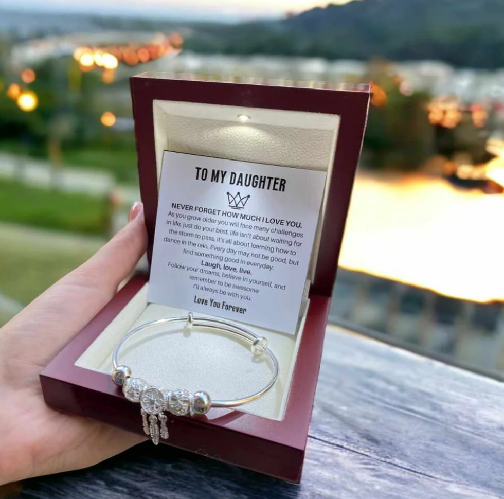 To My Daughter - Dreamcatcher Bracelet - Love You Forever Message Card Gift