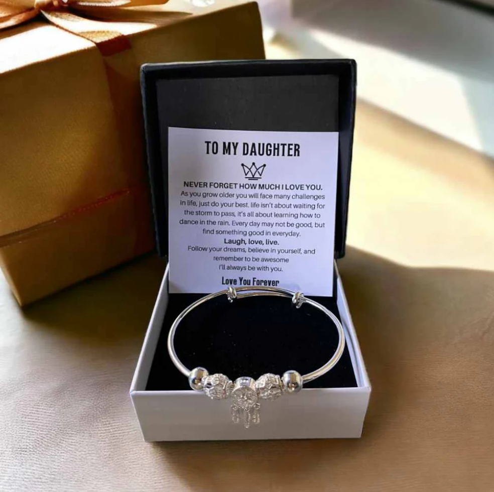 To My Daughter - Dreamcatcher Bracelet - Love You Forever Message Card Gift