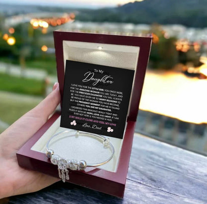 To My Daughter - Dreamcatcher Bracelet - Feel My Love  Message Card Gift