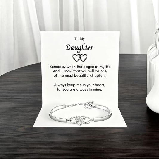 Always Keep Me In Your Heart - Heart Bracelet Gift for Daughter