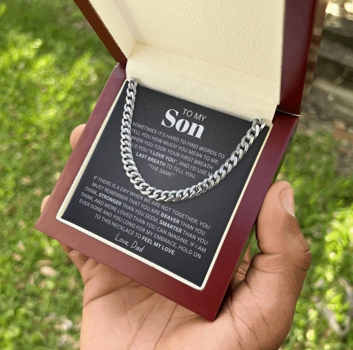 To My Son - Cuban Link Necklace - You Are More Loved Than You Know Gift