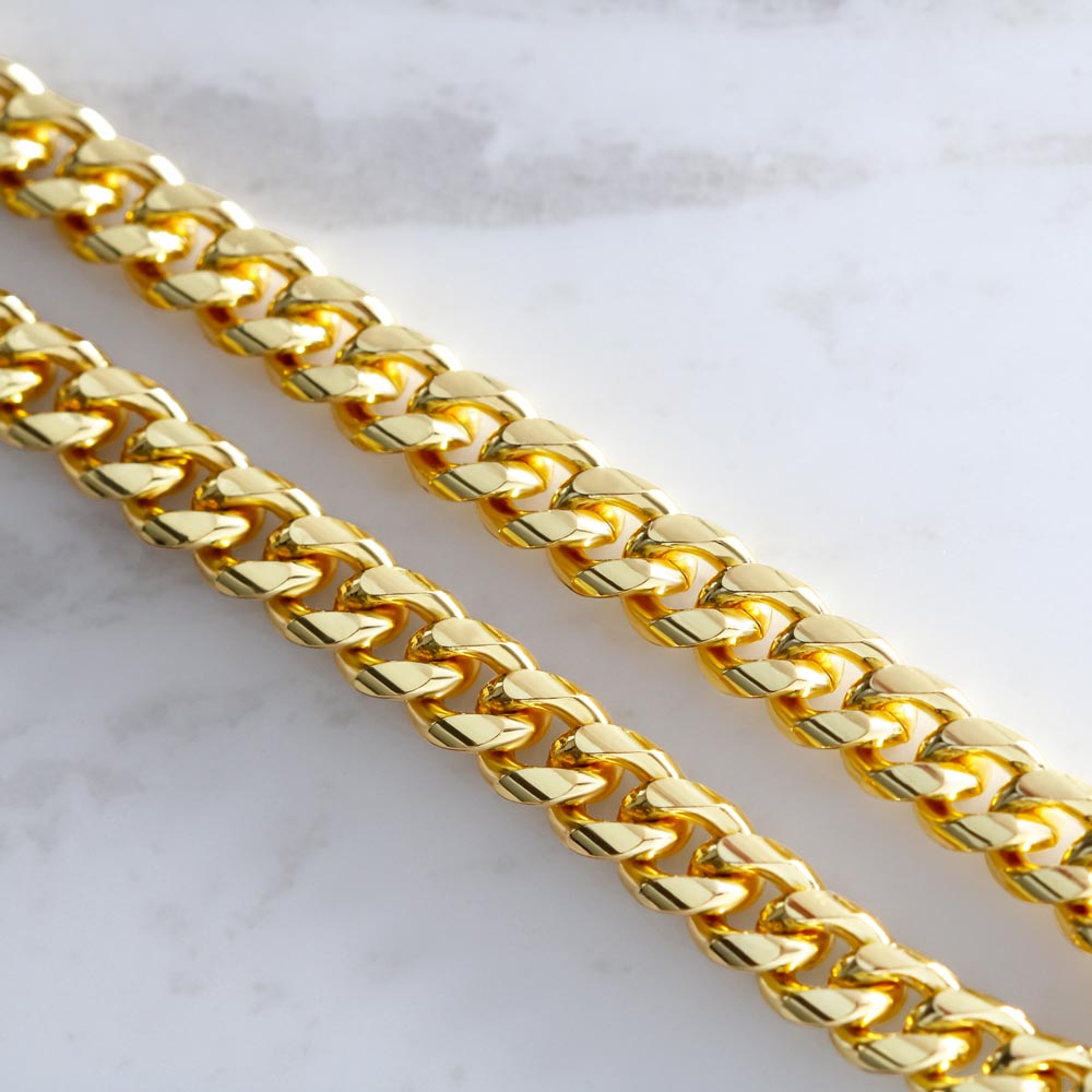 I Love You With All My Heart - Cuban Link Necklace Gift for Son from Mom