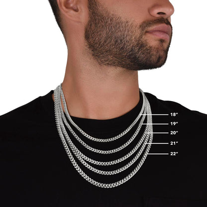 To My Grandson - Cuban Link Necklace Gift - From Grandma