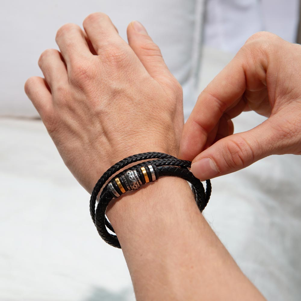 To My Grandson - Love You Forever Bracelet Gift