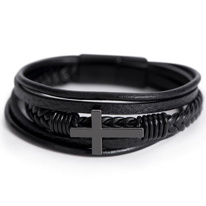 To My Son - Cross Bracelet - Always With You Message Card Gift