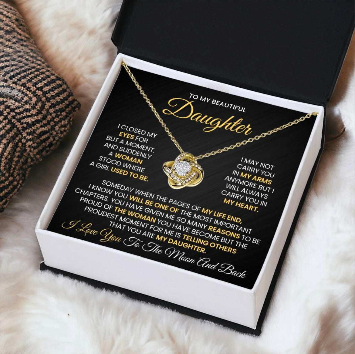 Always Carry You In My Heart  - Necklace Gift for Daughter