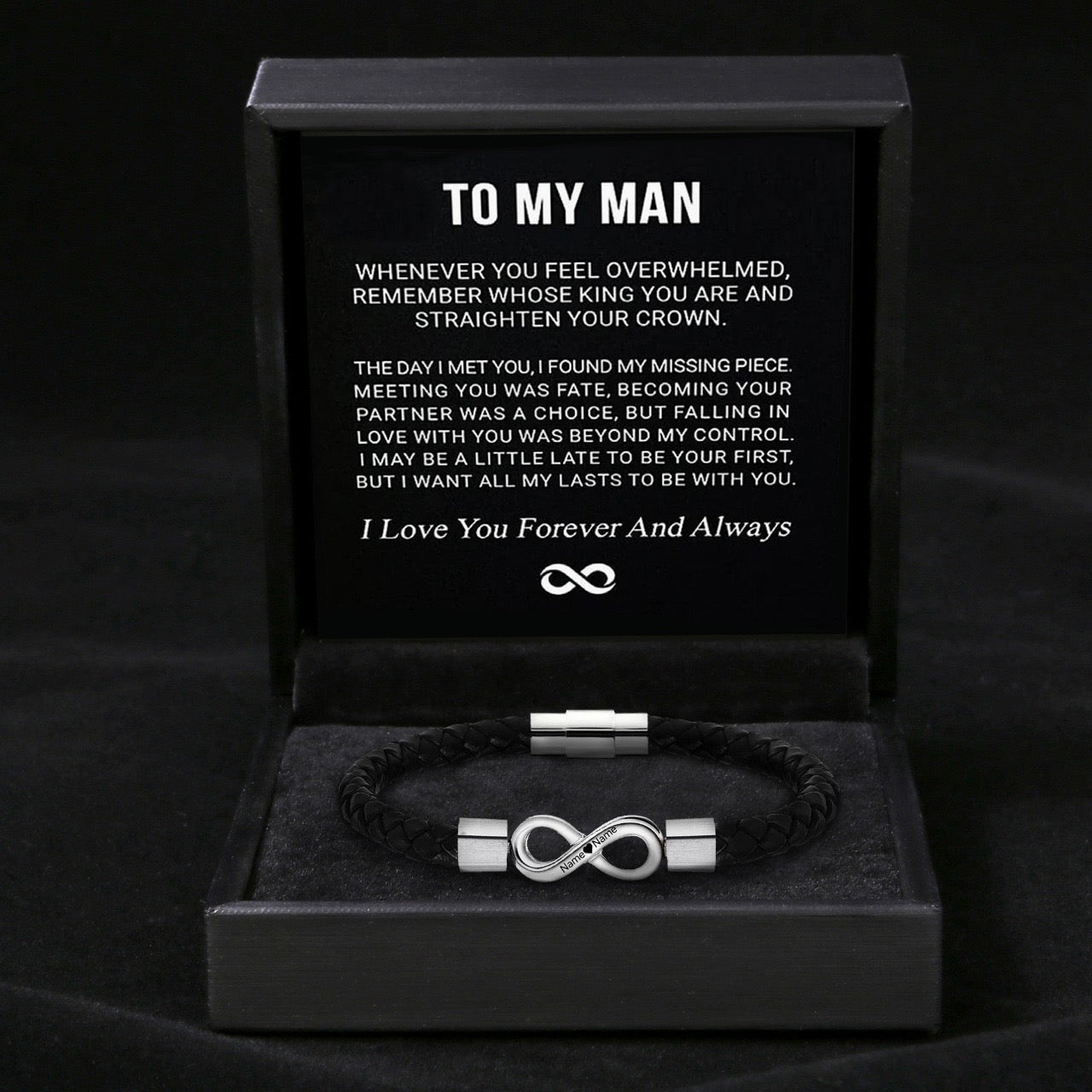 To My Man - Forever Bracelet - All My Lasts with You Message Card Gift