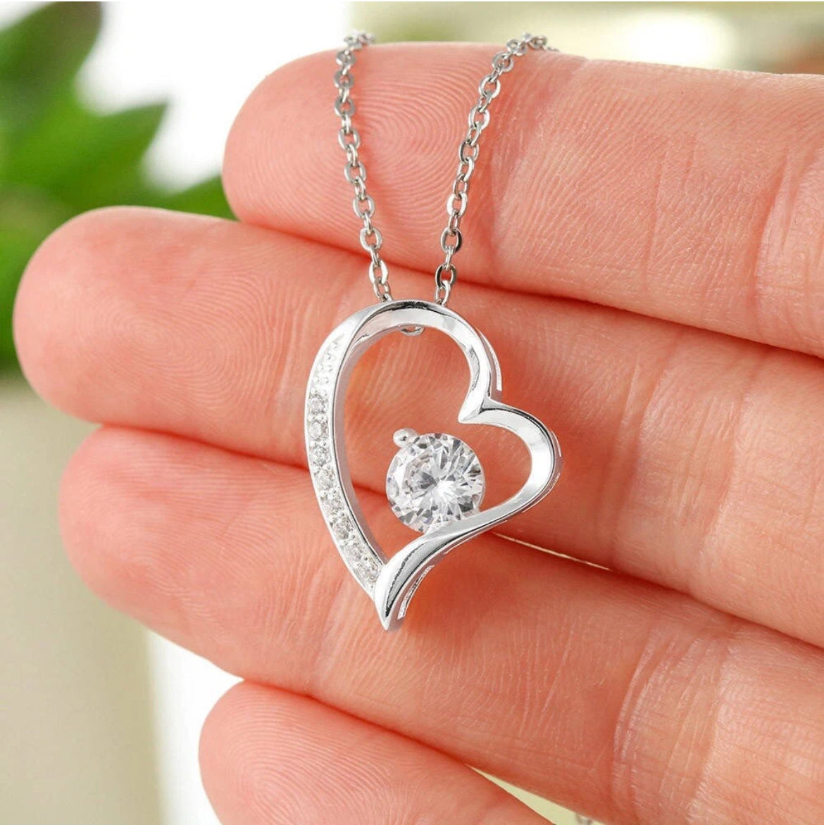 To My Wife - Love Heart Necklace - Personalizable Gift Set from Husband