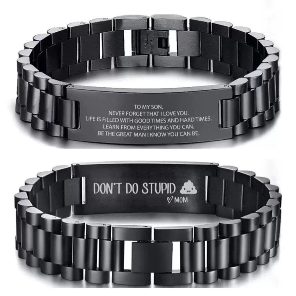 Don’t Do Stupid Sh*t - Heartfelt Bracelet for Son from Mom