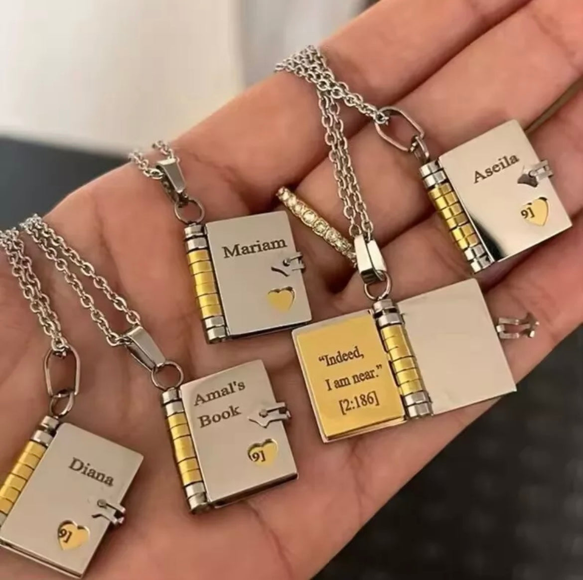To My Daughter - Engraved Book Necklace - Love You Always Gift