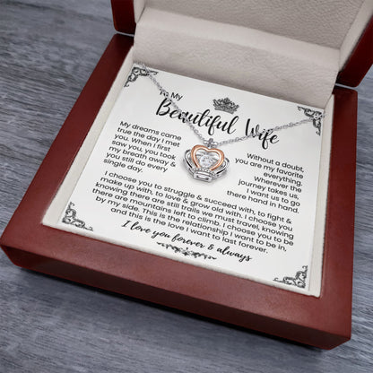 To My Wife - Crown Necklace - I Choose You Gift from Husband