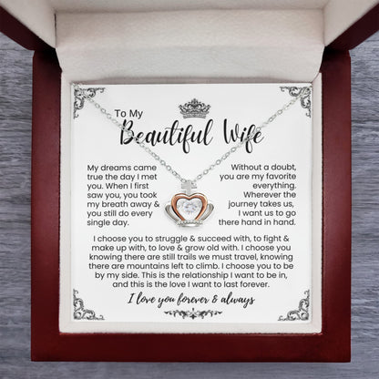 To My Wife - Crown Necklace - I Choose You Gift from Husband