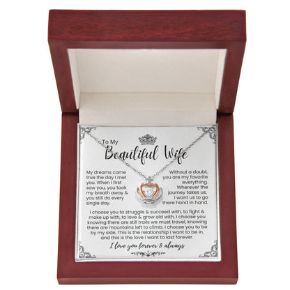 To My Wife - Crown Necklace - I Choose You Gift from Husband