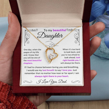 Always Right There In Your Heart - Necklace for Daughter from Dad