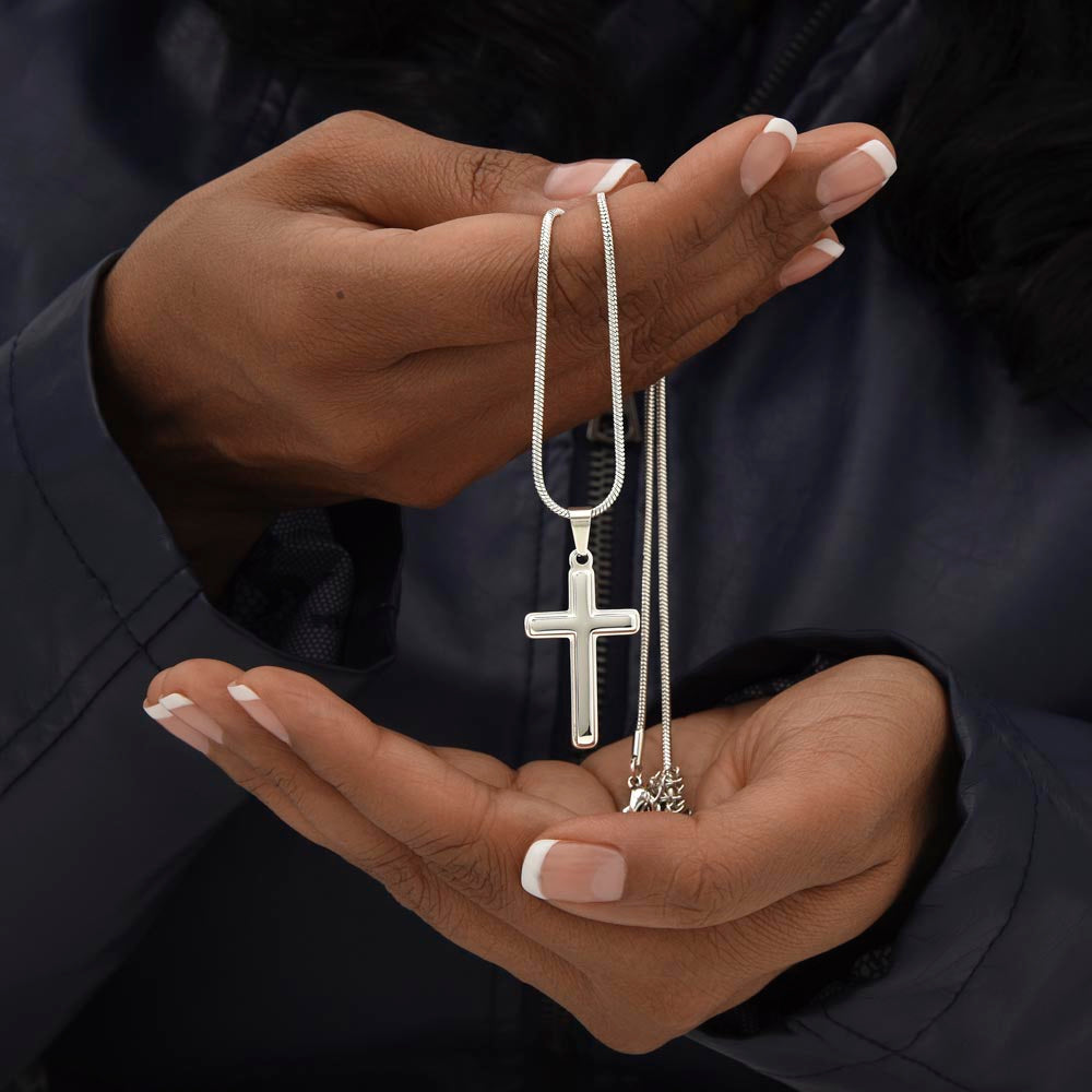 To My Man - Cross Necklace - Love You Forever Message Card Gift