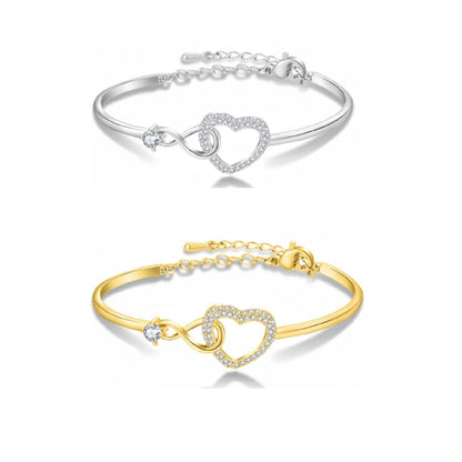 Infinity Heart Bracelet daughter mom gift in elegant packaging with heartfelt message card