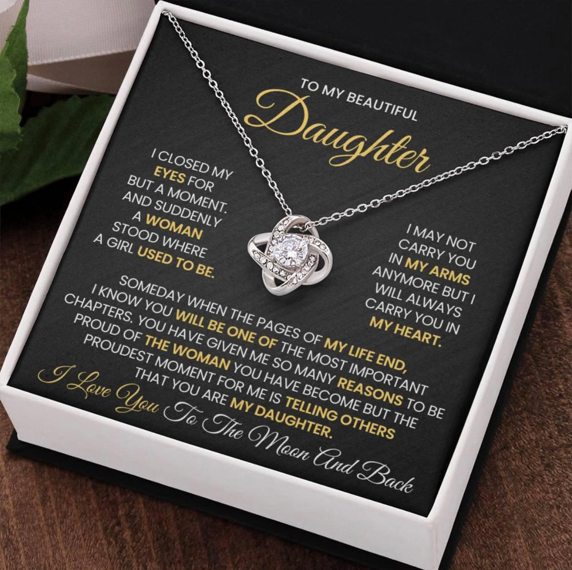 Always Carry You In My Heart  - Necklace Gift for Daughter