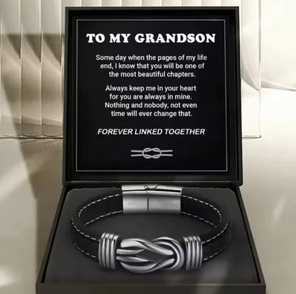 To Grandson - Forever Linked Bracelet - You Are the Most Beautiful Chapter Gift