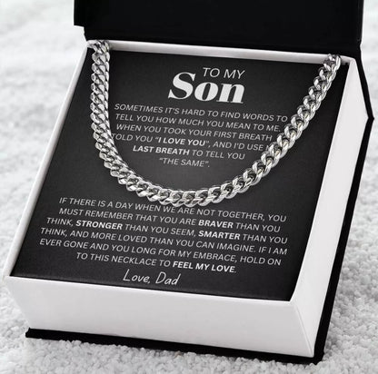To My Son - Cuban Link Necklace - You Are More Loved Than You Know Gift