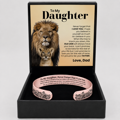 Proud Of You - Engraved Cuff Bracelet Gift for Daughter from Dad