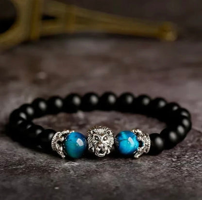 To My Son - Tiger Eye Bead Bracelet - Believe in Yourself Message Card Gift