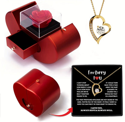 To My Love - Eternal Rose Gift Box - I Am Sorry Message Card Gift