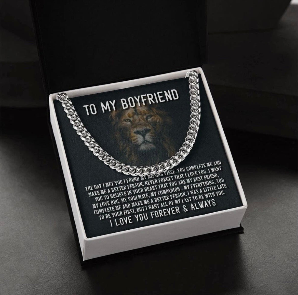To My Boyfriend - Cuban Link Necklace - Be Your Last Everything Gift