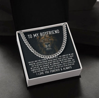 To My Boyfriend - Cuban Link Necklace - Be Your Last Everything Gift