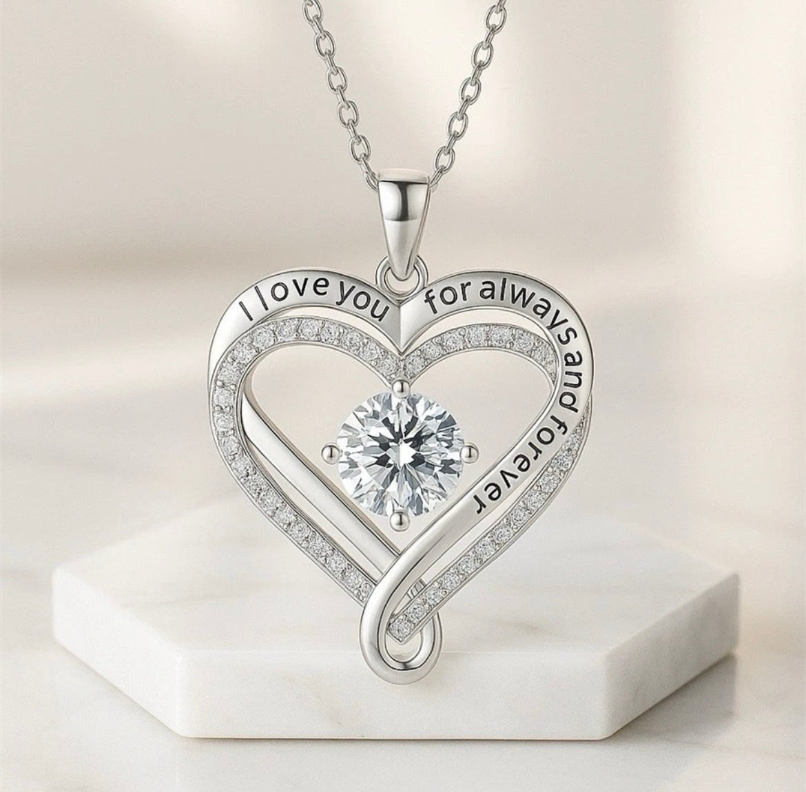 To My Daughter - Double Hearts Necklace - Believe In Yourself Gift