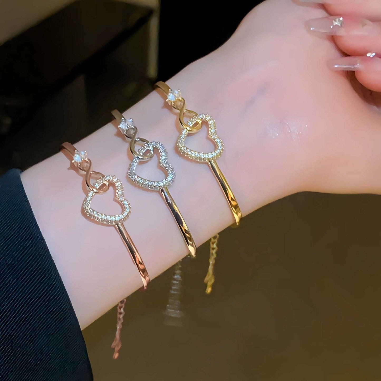 Infinity Heart Bracelet gift for daughter from mom symbolizing everlasting bond