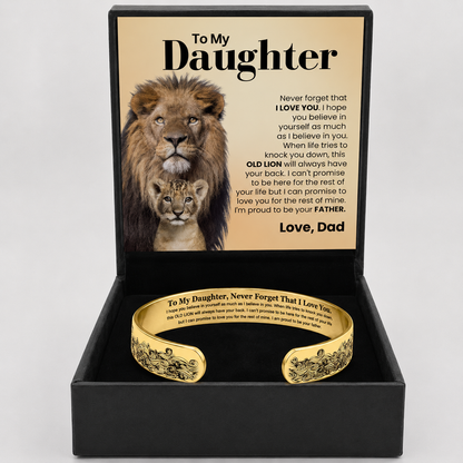 Proud Of You - Engraved Cuff Bracelet Gift for Daughter from Dad