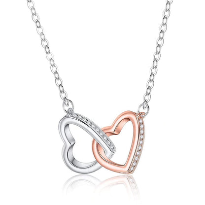 To My Bonus Mom - Linked Hearts Necklace - Always Your Little One Message Card Gift