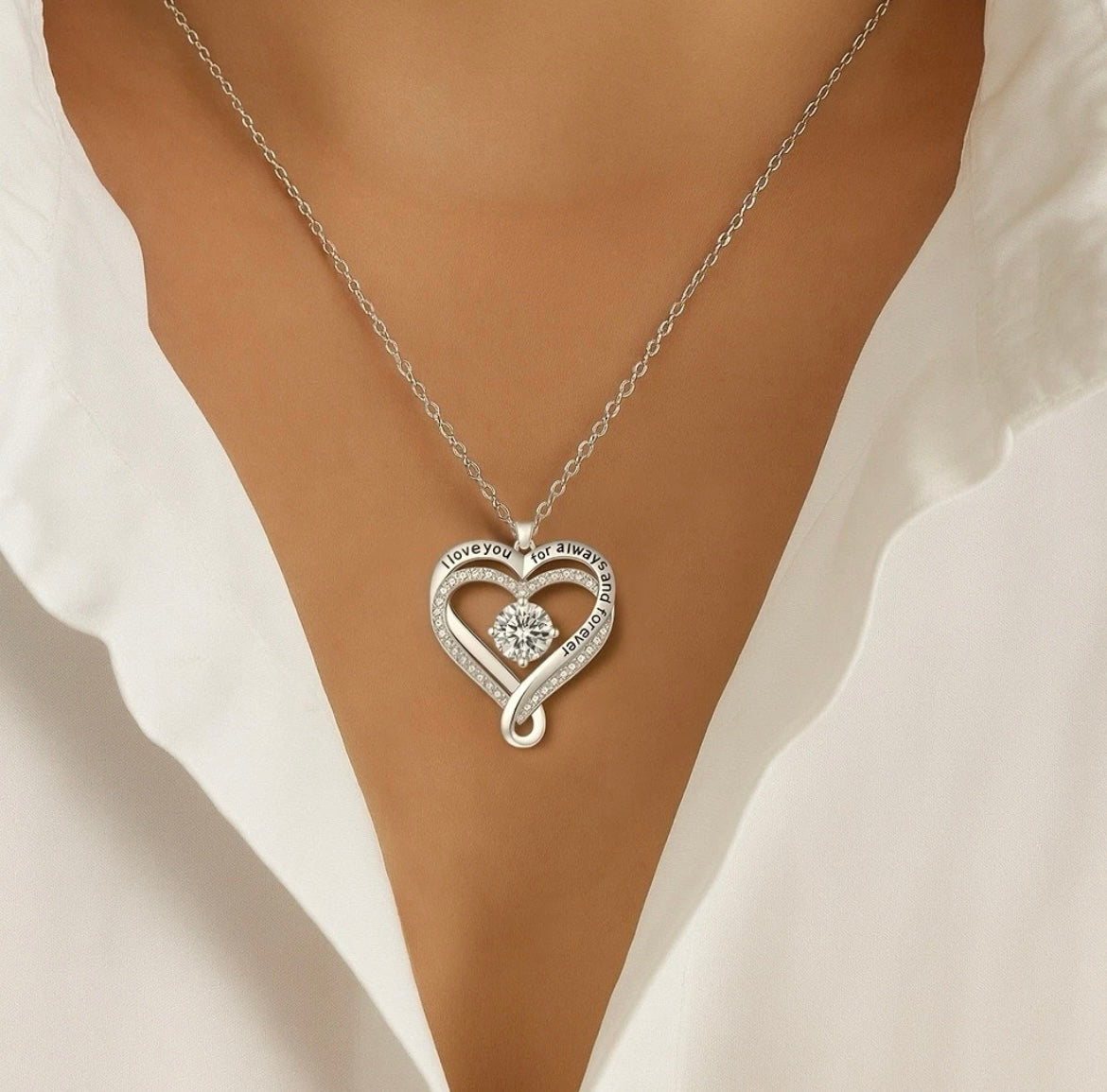 To My Daughter - Double Hearts Necklace - Believe In Yourself Gift