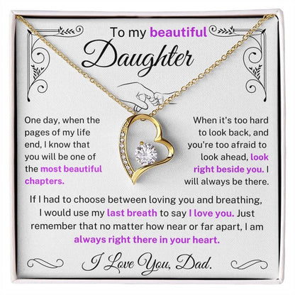 Always Right There In Your Heart - Necklace for Daughter from Dad
