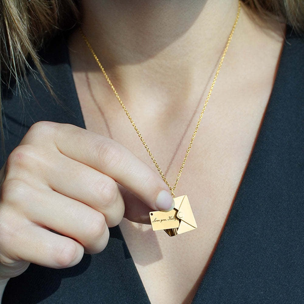 To My Wife - Love Letter Necklace - I Love You More Gift from Husband