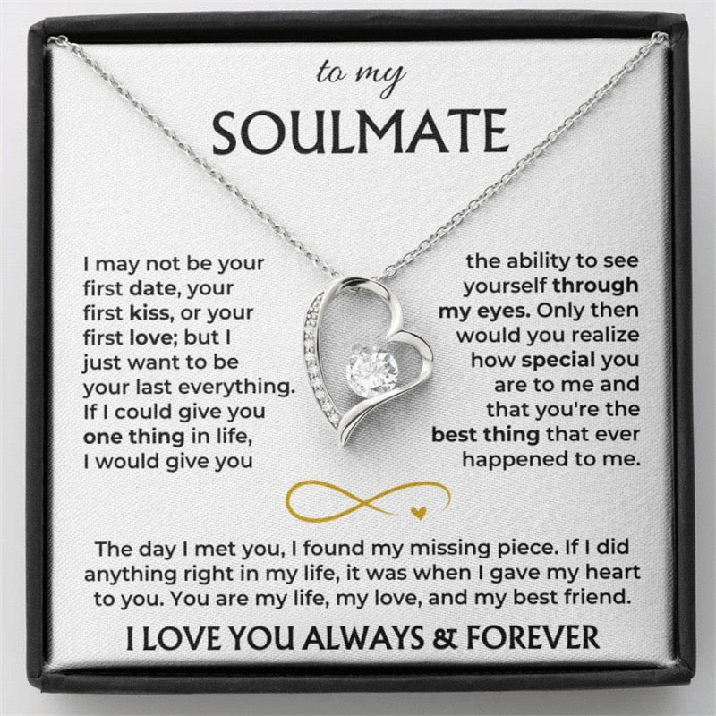 To My Wife - Love knot Necklace Rose Gift Box - You Are the Best Thing