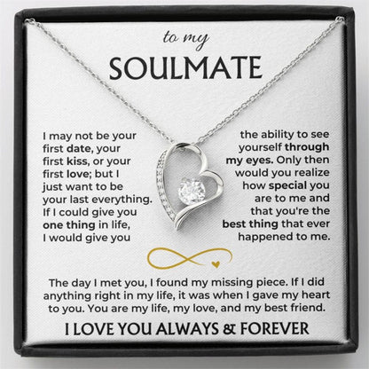 To My Wife - Love knot Necklace Rose Gift Box - You Are the Best Thing