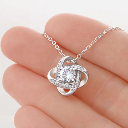 To My Daughter from Dad - Love Knot Necklace - Love You Forever Message Card Gift